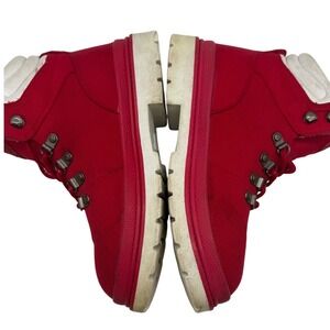 Lugz Women's 8 Grotto Red Y2K ‎ Boots men 6.5 EU39-peeling around ankle see pic